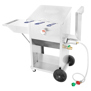 9 Gallon Stainless Steel Bayou Classic Triple Fryer