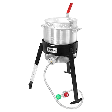 Aluminum Deep Fry Fish Pot with Burner