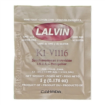 K1V-1116 Lalvin Active Freeze-Dried Wine Yeast