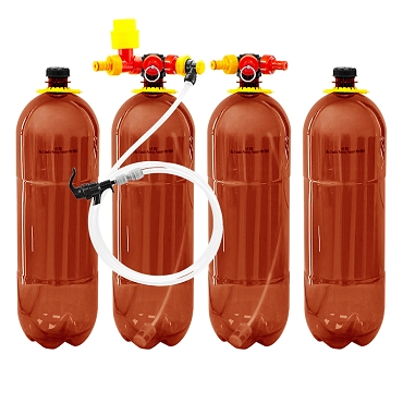 Party Pump Oxebar Mono PCO38 P.E.T. Kegs Kit - 8 Liter | 4 Pack