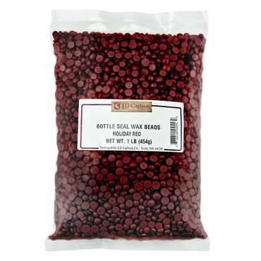 Bottle Seal Wax Beads - Holiday Red (1 LB)