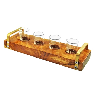 Wooden Beer Sampling Tray